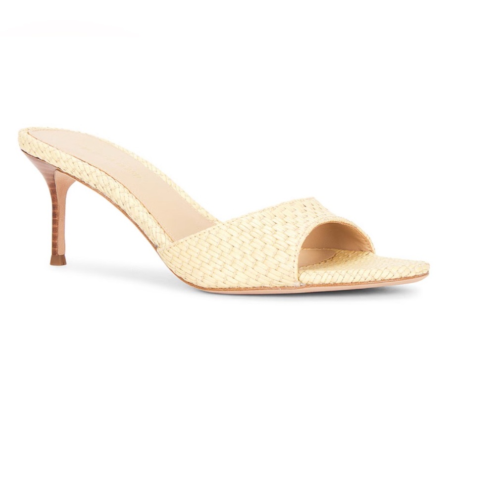 Veronica Beard Tia Raffia Natural Cream Women's Heels pumps sandals NWT BOX Sz 9